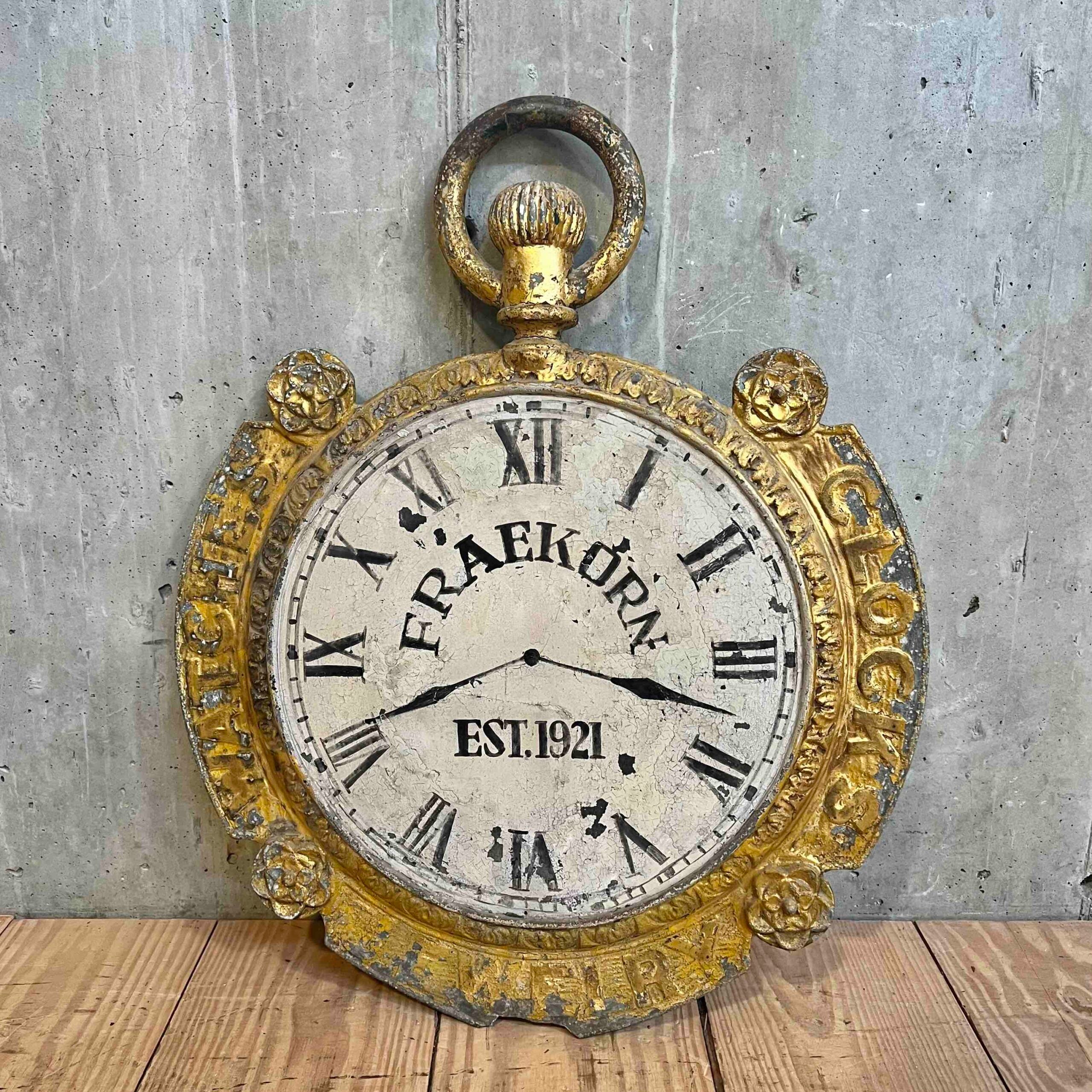 Early 20th Century Cast Gilded Zinc and Copper Trade Sign RT Facts