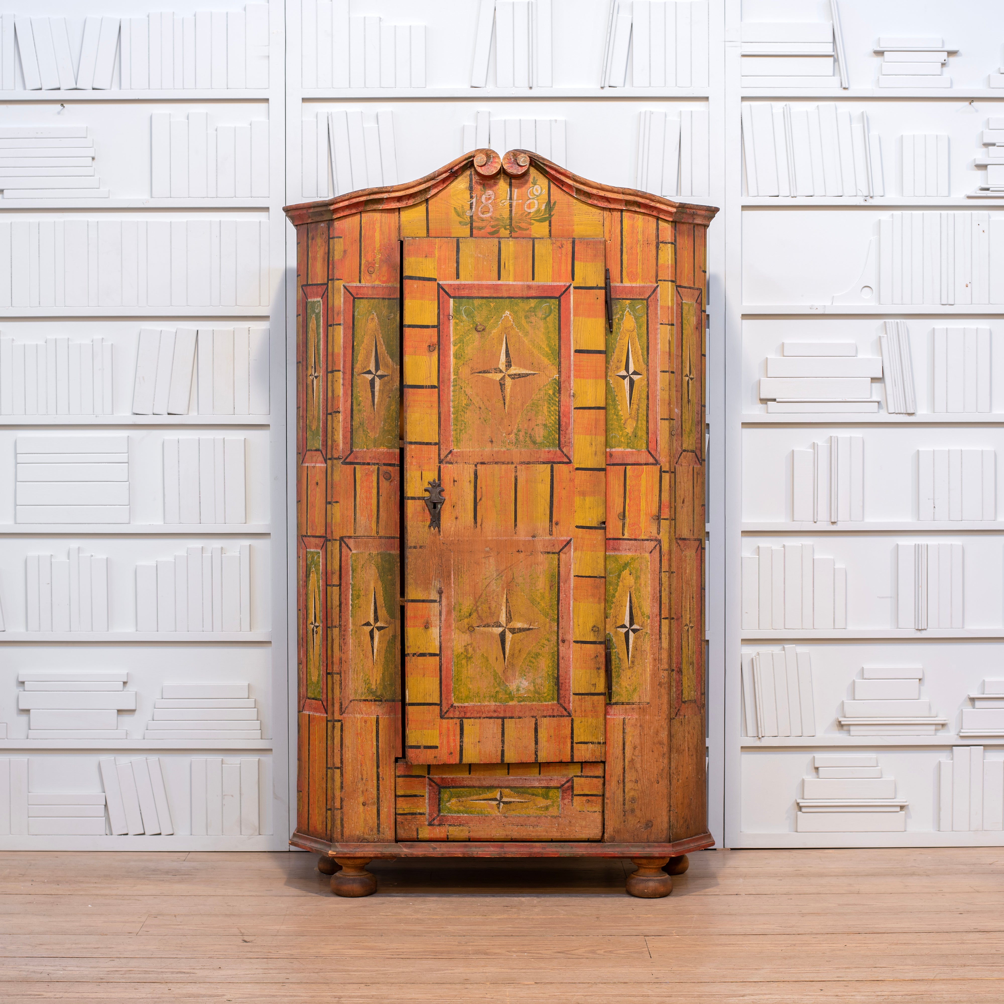 French Hand Painted Armoire Circa 1848