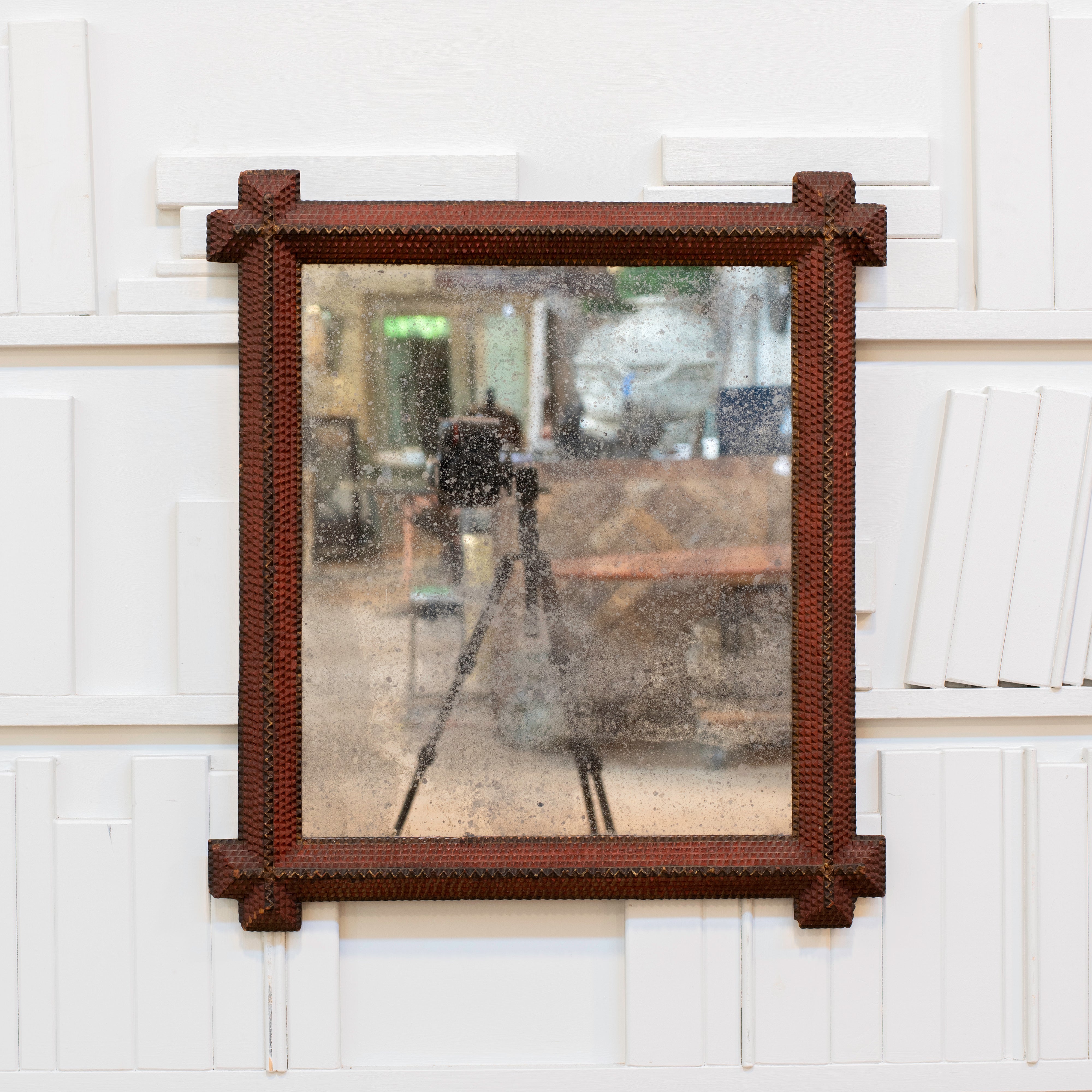 Antique Painted Tramp Art Mirror – RT Facts