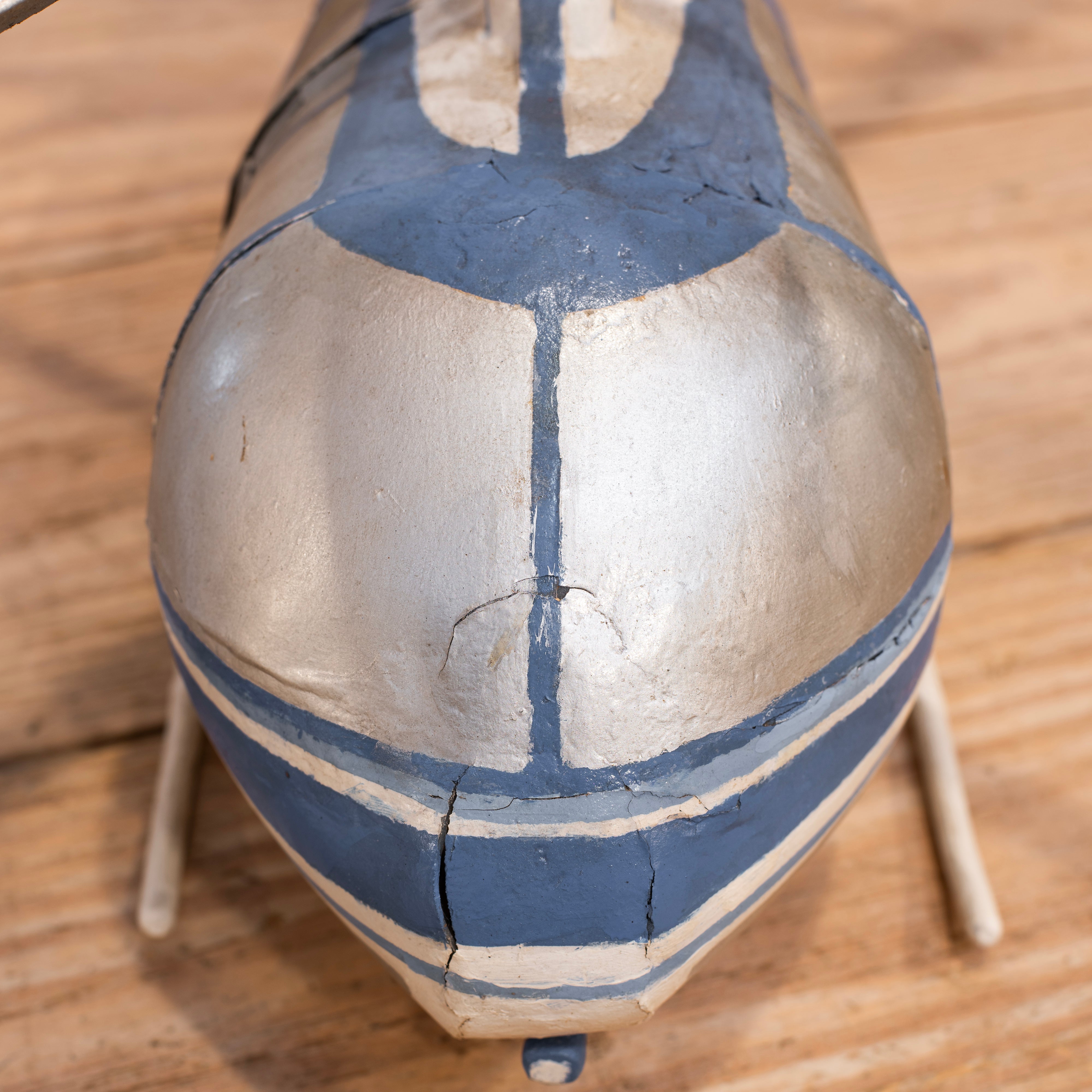 Pair of Handpainted Papermâché Helicopters RT Facts