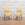 Pair of White Cerused Oak Arm Chairs with Carved Elements and Yellow Upholstery
