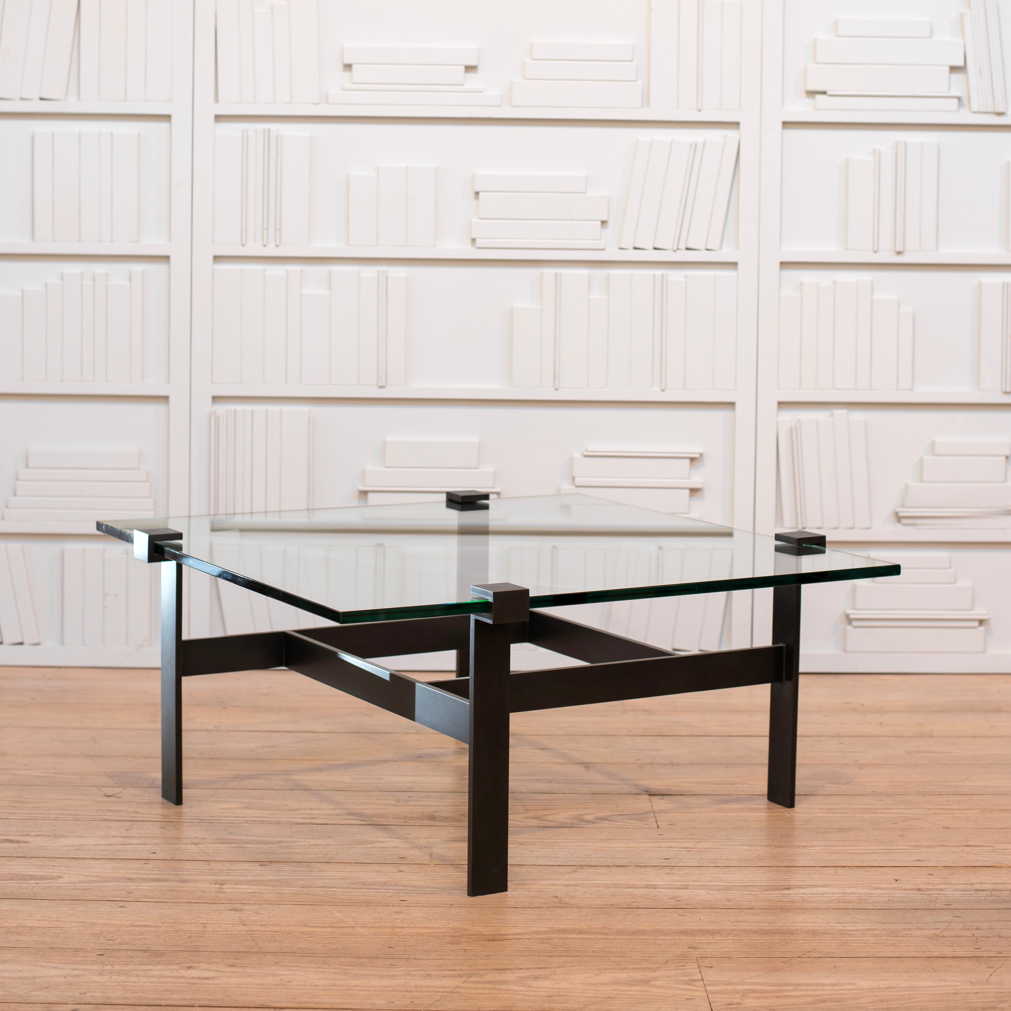 In Stock Locked And Loaded Coffee Table with Blackened Base and Glass ...