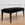 In Stock Tapered Leg Bench with Blackened Base and Jet Black Hair on Hide, 42"L