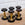 Set of 1930's French Deco Mahogany and Bronze Yacht Stools with Table Base