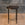 Tambourine Side Table with Gunmetal Base and Two-Toned Leather Top