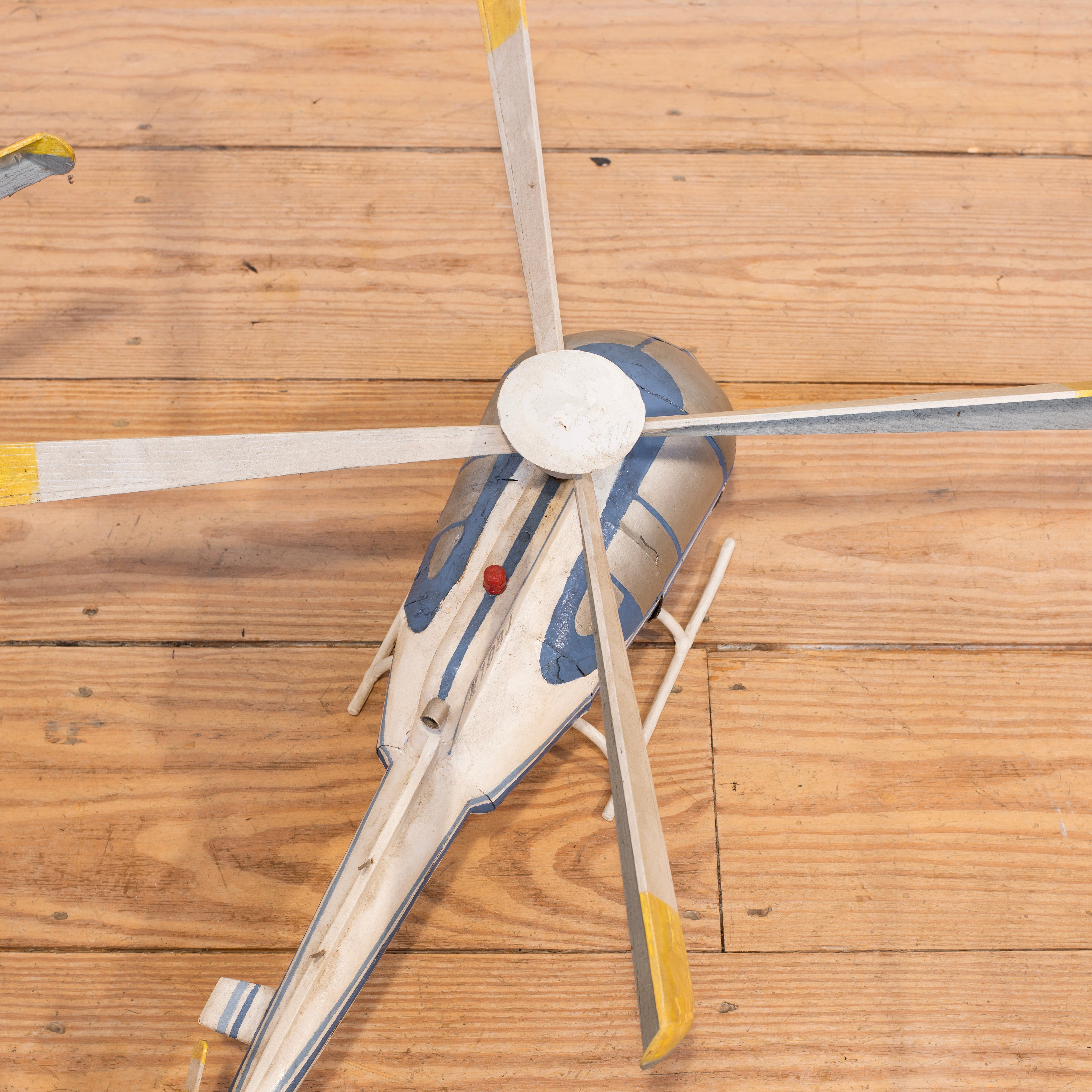 Pair of Handpainted Papermâché Helicopters RT Facts