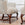 Queen Anne Style Wingback Chairs with Beige Fabric in As-is Condition
