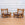 Pair of Heavy French Brutalist Oak Armchairs Chairs, Circa 1960