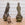 Pair of 19th C Carved Stone Crows on Pedestals