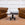 Ebonized Side or Coffee Table with Radius Corners
