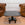 Ebonized Side or Coffee Table with Radius Corners