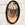 Large Ebonized Convex Oval Butler's Mirror
