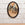 Large Ebonized Convex Oval Butler's Mirror