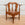 Queen Anne Style Walnut Corner Chair with Leather Seat