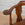 Queen Anne Style Walnut Corner Chair with Leather Seat