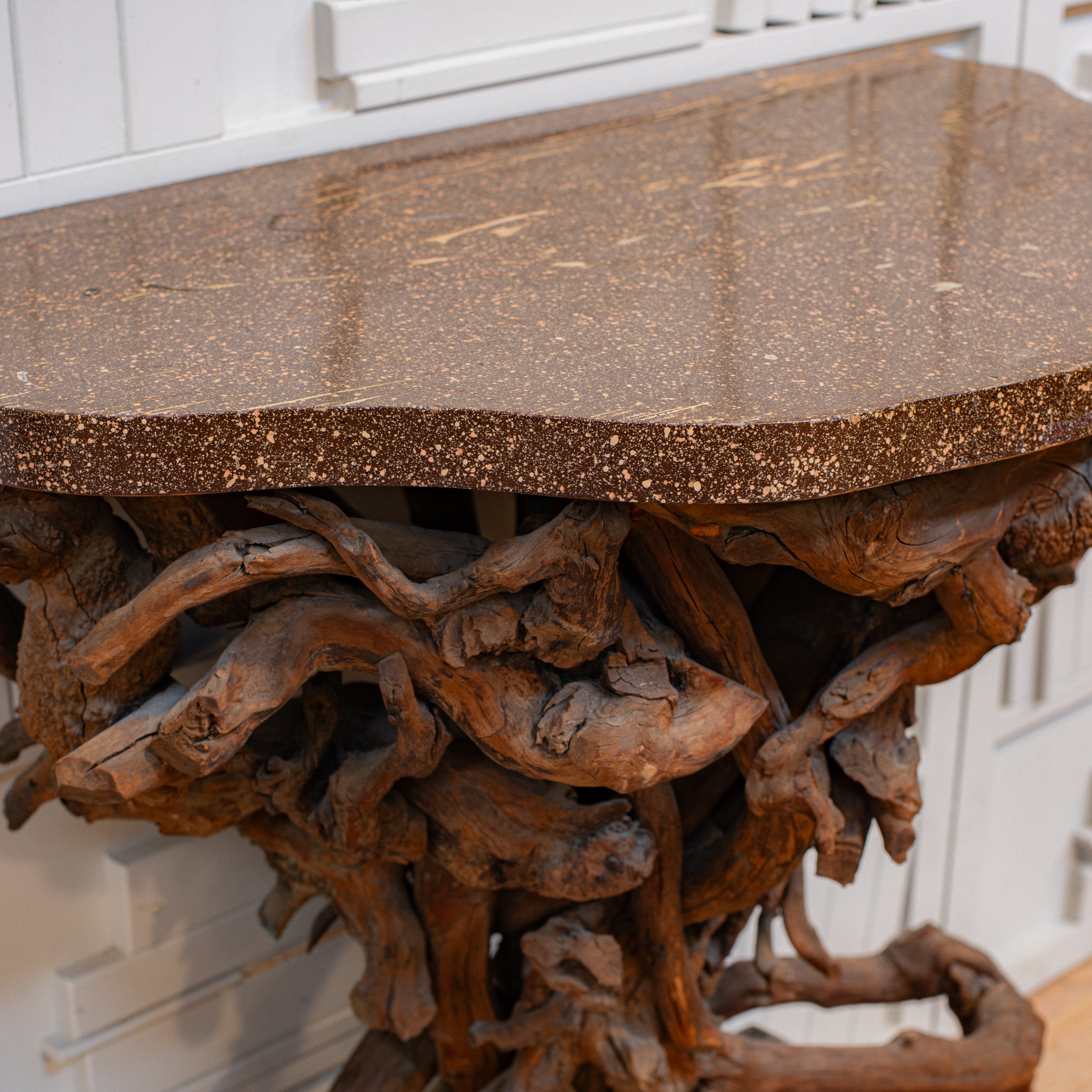 19th C Root Table with Faux-Painted Porphyry Top – RT Facts