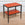 In Stock Two Tiered Tapered Side Table in Blackened Finish with Leather Tops