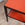 In Stock Two Tiered Tapered Side Table in Blackened Finish with Leather Tops