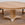 In Stock Two-Tone Biedermeier Table in Natural White and Bleached Oak