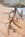 Two Copper and Iron Faux Bois Bird Baths, Each