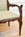 19th C. Carved Walnut Cattail Settee covered in Green Linen