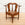 Queen Anne Style Walnut Roundabout Chair with Leather Seat