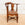 Queen Anne Style Walnut Roundabout Chair with Leather Seat