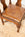 Queen Anne Style Walnut Roundabout Chair with Leather Seat