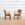 Pair of French Walnut and Leather Bridge Chairs, 1940's