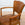 Pair of French Walnut and Leather Bridge Chairs, 1940's