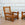 Pair of French Oak Open Armchairs, 1950's