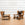 Pair of Heavy French Brutalist Oak Armchairs Chairs with Cowhide-Covered Cushions , Circa 1960