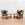 Pair of Heavy French Brutalist Oak Armchairs Chairs with Cowhide-Covered Cushions , Circa 1960