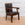 Early 19th C. Regency Mahogany Library Armchair with Lion-Head Handholds