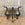 Demilune Zinc Top Console Table