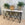 Iron “Zig-Zag” Console with Marble Top