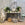 Iron “Zig-Zag” Console with Marble Top