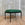 In Stock Monaco Bench with Blackened Base and Green Wool Upholstery, 28"L