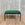 In Stock Monaco Bench with Blackened Base and Green Wool Upholstery, 28"L