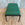 In Stock Monaco Bench with Blackened Base and Green Wool Upholstery, 28"L