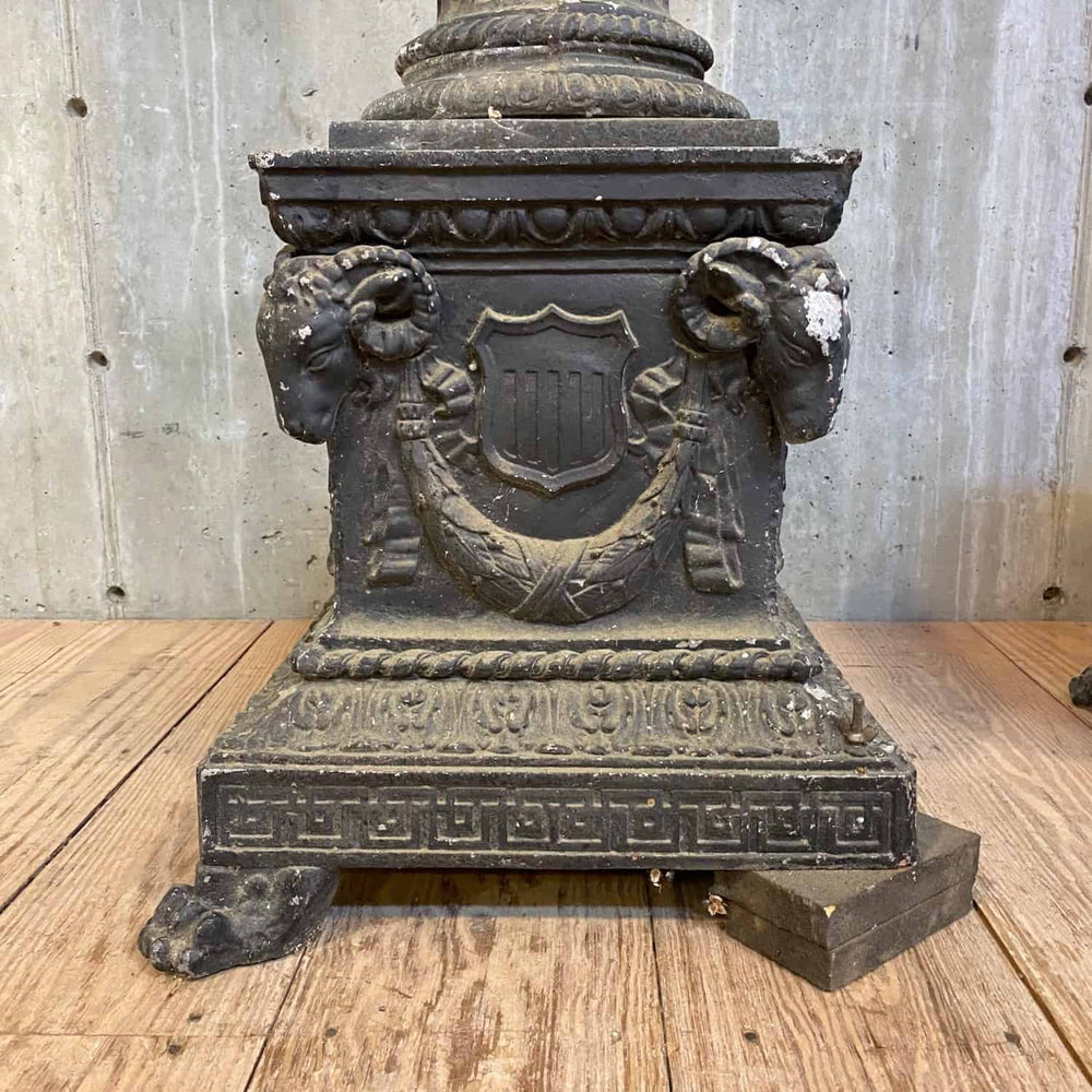Pair of Classical Ram’s Head Column Lamp Posts – RT Facts