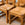 Set of Twelve 1950s Belgian Oak and Rush Dining Chairs with Acorn finials