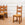 Set of Twelve 1950s Belgian Oak and Rush Dining Chairs with Acorn finials
