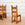 Set of Twelve 1950s Belgian Oak and Rush Dining Chairs with Acorn finials