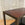 Tapered Console with Shelf and Patterned Brown Leather Inset Top, 42"W