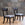 Pair of Ebonized Empire Style Dining Chairs